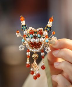 Exquisite Dragon Year Hairpin for Girls, Traditional Chinese Hair Clip, Hanfu Accessories, Vintage National Style Hair Ornament