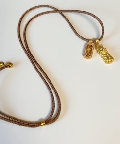 Exquisite Hollow Gourd Braided Rope Necklace - Ancient Method Sand Gold High-End Sweater Chain for Elegant Style