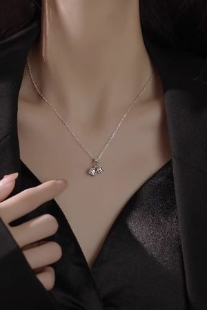 Exquisite Lily of the Valley Flower Necklace for Women - Lightweight Luxury Clavicle Chain, 2025 Trendy Design