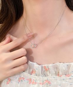 Exquisite Möbius Ring Necklace - Light Luxury Clavicle Chain, Niche Design, 2025 Trending High-End Jewelry