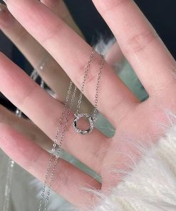 Exquisite Möbius Ring Necklace - Light Luxury Clavicle Chain, Niche Design, 2025 Trending High-End Jewelry