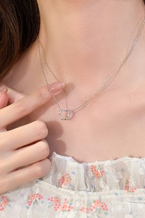 Exquisite MÃ¶bius Ring Necklace - Light Luxury Clavicle Chain, Niche Design, 2025 Trending High-End Jewelry