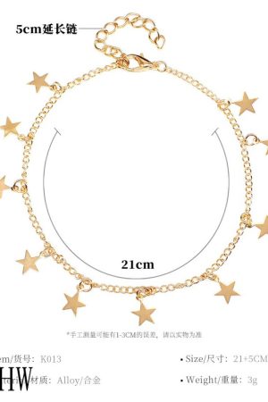 Exquisite Star Pendant Tassel Ankle Chain - Versatile Women's Street Style Jewelry, Perfect for Photography and Boutique Gifts