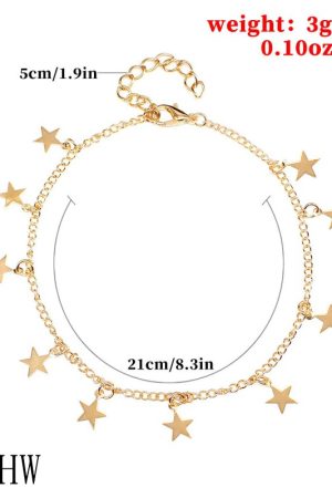 Exquisite Star Pendant Tassel Ankle Chain - Versatile Women's Street Style Jewelry, Perfect for Photography and Boutique Gifts