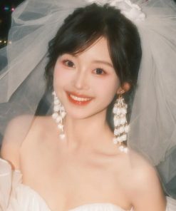 Exquisite White Lily of the Valley Tassel Drop Earrings - Light Luxury Sweet Bridal Accessories with Unique Exaggerated Design