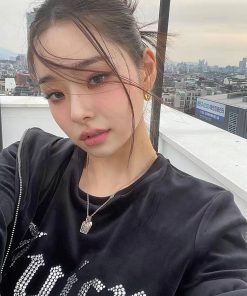 Exquisite White Zircon Small Hoop Earrings - Simple Versatile Ear Clips in Song Ji-a Style, Perfect for Y2K and Everyday Wear