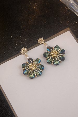 Exquisite Zircon Crystal Flower Earrings for Women - Minimalist Daily Wear, Versatile Jewelry Accessories, 2025 Trend