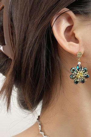 Exquisite Zircon Crystal Flower Earrings for Women - Minimalist Daily Wear, Versatile Jewelry Accessories, 2025 Trend