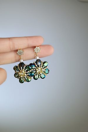 Exquisite Zircon Crystal Flower Earrings for Women - Minimalist Daily Wear, Versatile Jewelry Accessories, 2025 Trend