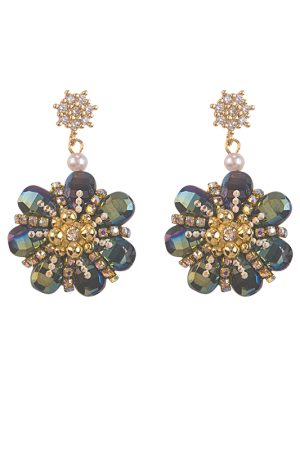 Exquisite Zircon Crystal Flower Earrings for Women - Minimalist Daily Wear, Versatile Jewelry Accessories, 2025 Trend