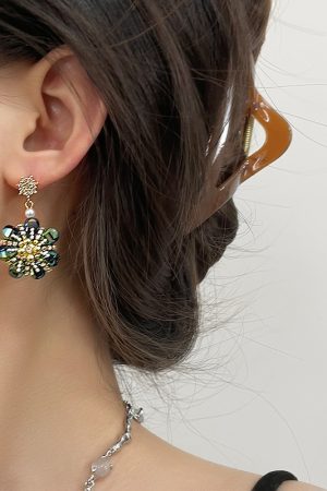 Exquisite Zircon Crystal Flower Earrings for Women - Minimalist Daily Wear, Versatile Jewelry Accessories, 2025 Trend