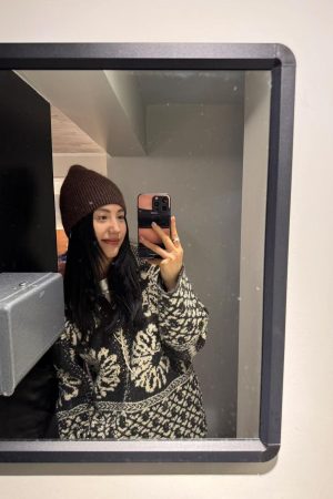 Fair Isle Sweater for Women - Loose Collar Black Jacquard Knit Top, Perfect for Pumpkin and Christmas Outfits, Cozy Barn-Style Fashion