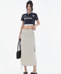 Fall Dress With Jacket Outfit, How To Style Doc Martens With Dress - Tech Parachute Maxi Skirt