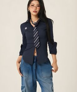 Fall Dresses With Doc Martens, Docs With Tights - Slim Fit Tie Shirt