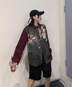 Fall Dresses With Doc Martens, Looks With Doc Martens - Angel Print Long Sleeve Shirt