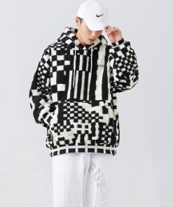 Fall Vintage Aesthetic Outfits, Casual Dinner Outfit Winter Plus Size - Indie Oversized Plush Hoodie