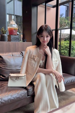 Faux Mink Velvet Wide-Leg Pants for Women - Cream White High Waist Straight Loose Casual Trousers for Spring