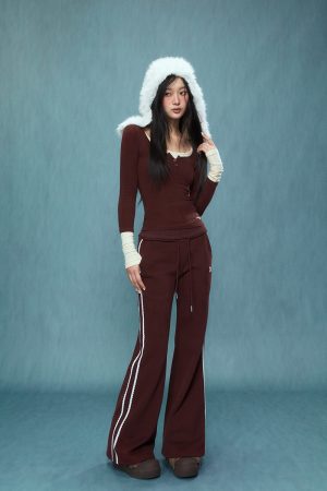 Faux Two-Piece Slim Fit Long Sleeve Top for Women - Stylish Base Layer for Autumn & Winter, Perfect for Outdoor Wear, 2025 Trend