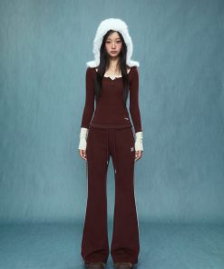 Faux Two-Piece Slim Fit Long Sleeve Top for Women - Stylish Base Layer for Autumn & Winter, Perfect for Outdoor Wear, 2025 Trend