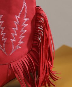 Female Lawyer Fashion, 90'lar Stili - Disco Cowgirl Fringe Ankle Boots