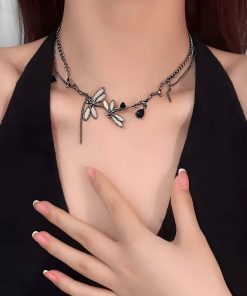 Fest Outfits, Looks Chic - Fairycore Dragonfly Necklace
