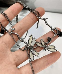 Fest Outfits, Looks Chic - Fairycore Dragonfly Necklace