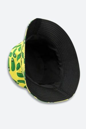 Fits Grunge Y2k, Aesthetic Fits Y2k - Pickle Rick Bucket Hat