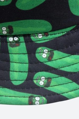 Fits Grunge Y2k, Aesthetic Fits Y2k - Pickle Rick Bucket Hat
