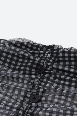 Fits Ideas Winter, High Boots And Skirt Outfit - Checkered Strapless Top & Mini Skirt Two Piece Set