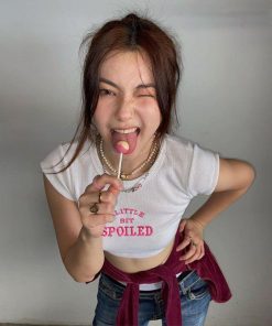 Fits Inspiration School, Soft Modest Outfits - A Little Bit Spoiled Crop Top