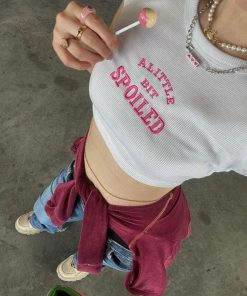 Fits Inspiration School, Soft Modest Outfits - A Little Bit Spoiled Crop Top