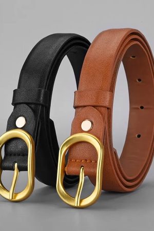 Fits With Accessories, Streetstyle Outfit - Golden Buckle Belt