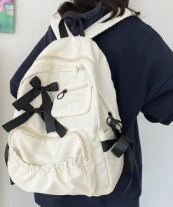 Fitted Collared Shirt Women, Fit Shirt Outfit - Bow School Backpack