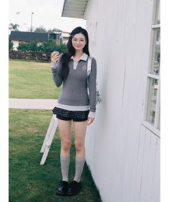 Fitted Long Sleeve T-Shirt for Women - Autumn Winter 2025, Flattering Design, Casual Essential, Perfect for 90s and Y2K Style