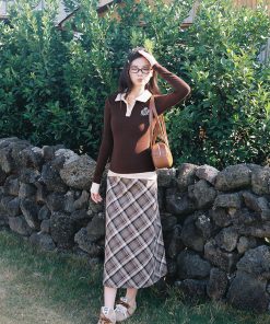 Fitted Long Sleeve T-Shirt for Women - Autumn Winter 2025, Flattering Design, Casual Essential, Perfect for 90s and Y2K Style