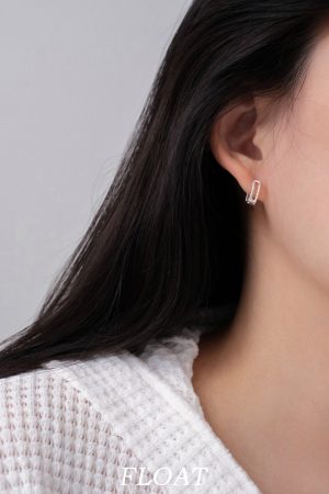 Floating Cool Breeze Double-Layer Hemp Rope Minimalist Silver Ear Hoops - S925 Pure Silver Stud Earrings for Women