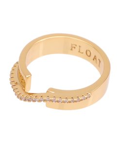 Floating Curve Drill Finger Ring for Women - Light Luxury High-End Versatile Temperament Ring for Commuting and Everyday Wear