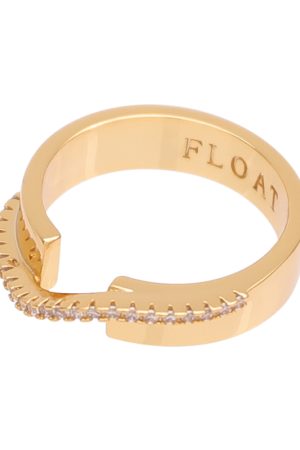 Floating Curve Drill Finger Ring for Women - Light Luxury High-End Versatile Temperament Ring for Commuting and Everyday Wear