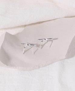 Floating Sweet Silver Bow Ear Clips for Women, High-End No Ear Holes Design, Elegant Fashion Earrings