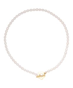 Floating Titanium Steel Necklace for Women - Non-Fading Vintage Pearl Clavicle Chain, 2025 Trendy Fashion Jewelry