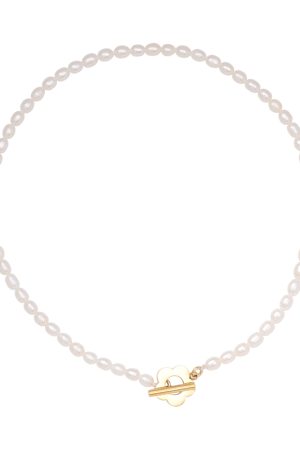 Floating Titanium Steel Necklace for Women - Non-Fading Vintage Pearl Clavicle Chain, 2025 Trendy Fashion Jewelry