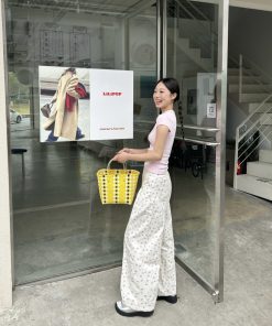 Floral Butterfly Knot Casual Wide-Leg Pants - Relaxed Summer Silhouette