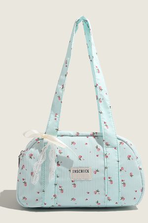 Floral Chinese-Style Canvas Shoulder Tote Bag for Women - Large Capacity Summer 2025 Fashion Pillow Bag