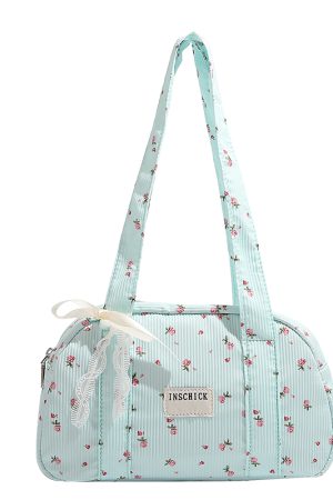 Floral Chinese-Style Canvas Shoulder Tote Bag for Women - Large Capacity Summer 2025 Fashion Pillow Bag