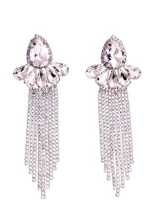 Floral Crystal Inlaid Earrings for Women - 2025 European American Style, Exquisite Niche Design, Versatile Party Jewelry
