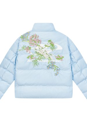 Floral Embroidery Graphene Thermal Bread Cotton Jacket - Chinese Style Over-the-Shoulder Design, Y2K Fashion Essential