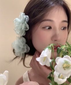 Floral Hair Clip for Women, 2025 New Style Duckbill Hairpin, Side & Back of Head Hair Accessory, Trendy Fashion Hairpiece