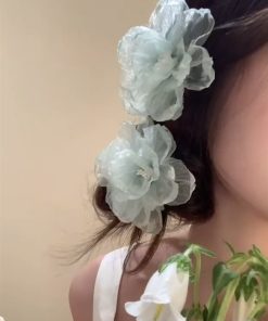Floral Hair Clip for Women, 2025 New Style Duckbill Hairpin, Side & Back of Head Hair Accessory, Trendy Fashion Hairpiece