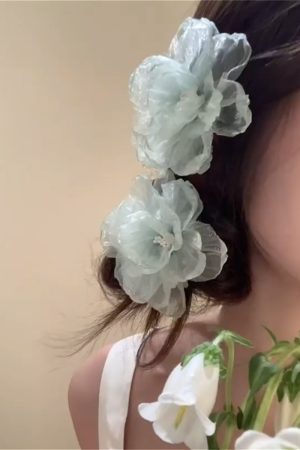 Floral Hair Clip for Women, 2025 New Style Duckbill Hairpin, Side & Back of Head Hair Accessory, Trendy Fashion Hairpiece