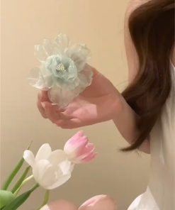 Floral Hair Clip for Women, 2025 New Style Duckbill Hairpin, Side & Back of Head Hair Accessory, Trendy Fashion Hairpiece